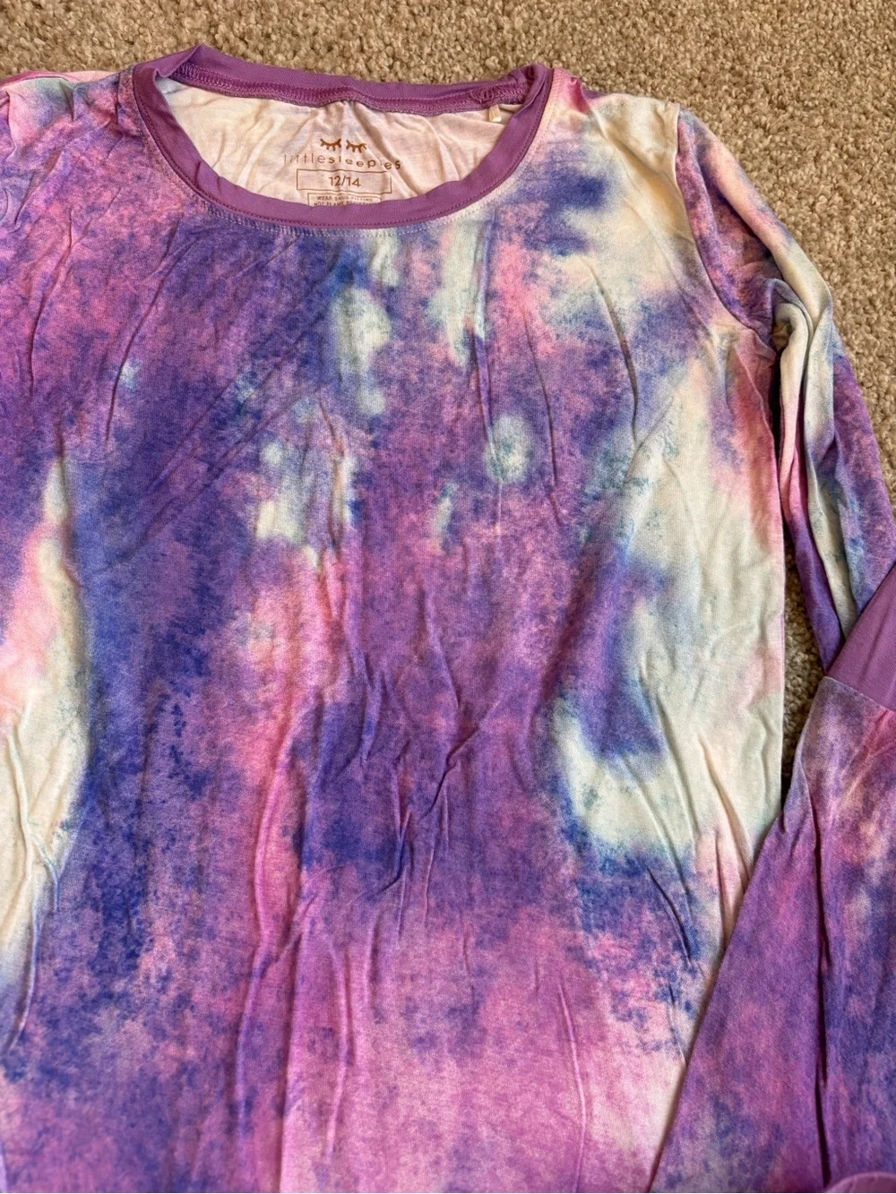 Little Sleepies Purple Tie-Dye Long Sleeve Pajama Set